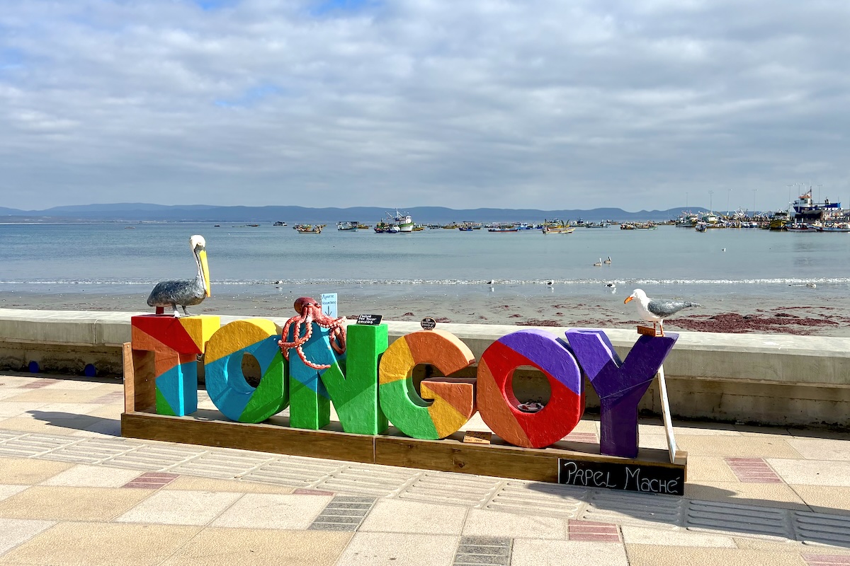 Letras de Tongoy en el borde costero de la IV Región